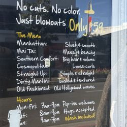 Drybar - West Hollywood - Menu