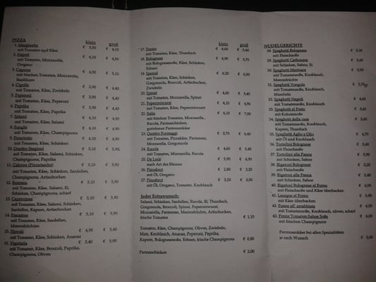 Menu photo 1 De Luca Frankfurt, HE Menu photo 1 De Luca Frankfurt, HE
