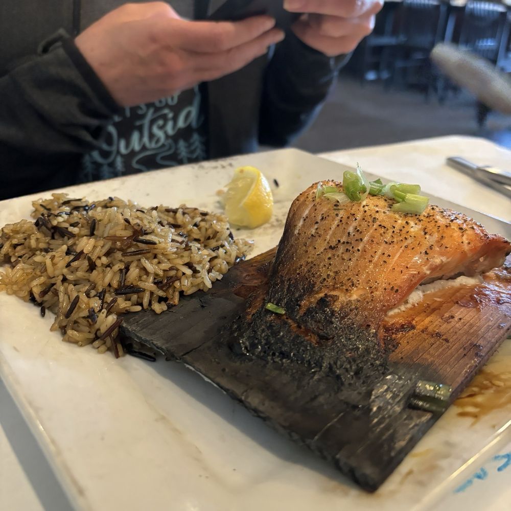 Rib & Chop House - Cedar Plank Salmon Lemon - Seafood Near Me - Cheyenne, Wyoming