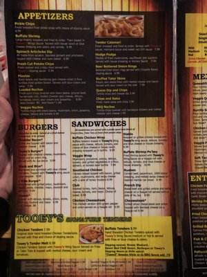 Menu photo 7 Tooeys Lawrenceville, GA