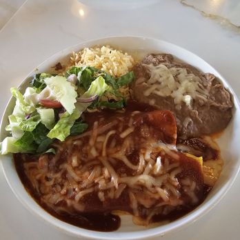 La Jaiba Mexigrill - Two item Lunch Plate - Enchiladas: 1 cheese & 1 shredded beef - Mexican Near Me - Campbell, California La Jaiba Mexigrill - Two item Lunch Plate - Enchiladas: 1 cheese & 1 shredded beef - Mexican Near Me - Campbell, California