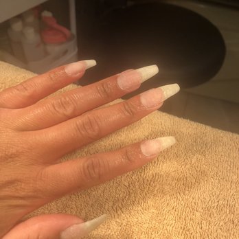 Marina Nails Spa - Here's a photo of how much SNS helped my nails grow. Everyone thinks they're acrylic but nope! Here's a picture to prove it. - Nail Salons Near Me - Venice, California