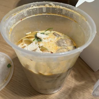 Thai Kitchen Bowl - TOM-YUM-KAI (half eaten) - Thai Near Me - Fontana, California Thai Kitchen Bowl - TOM-YUM-KAI (half eaten) - Thai Near Me - Fontana, California