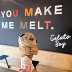 Gelato Boy - Salty Oreo on top, coffee chip on the bottom