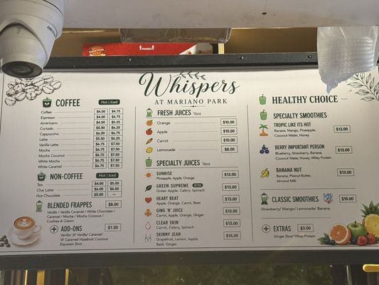 Menu photo 1 Whispers Cafe Chicago, IL Menu photo 1 Whispers Cafe Chicago, IL