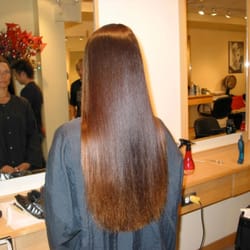 Russ's Salon - After the straight perm. No blow dry needed.