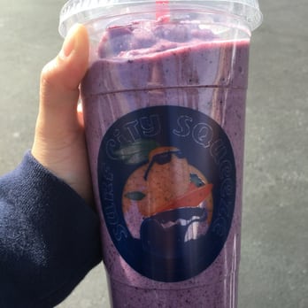 Surf City Squeeze - Large blueberry banana  ($5.99) - Juice Bars & Smoothies Near Me - Riverside, California