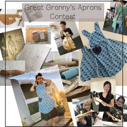 Needles And Knots - Great Granny's Apron Contest:  Figure out an apron, win a vintage set of sewing books.