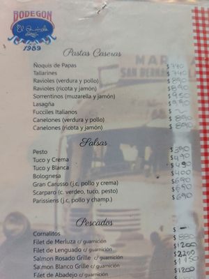 Menu photo 1 Bodegón El Quincho Mar de Ajo, C