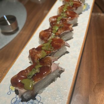 Yu Seafood Yorkdale - Duck aburi oshizushi - Desserts Near Me - Toronto, Ontario Yu Seafood Yorkdale - Duck aburi oshizushi - Desserts Near Me - Toronto, Ontario