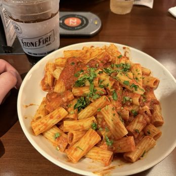 Stonefire Grill - Rigatoni with Meat Sauce & Mozzarella - Barbeque Near Me - Rancho Cucamonga, California Stonefire Grill - Rigatoni with Meat Sauce & Mozzarella - Barbeque Near Me - Rancho Cucamonga, California