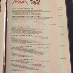 Home Stube - Wine menu