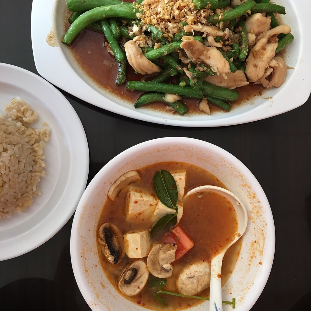 Riverside Thai Kitchen - Tom yum soup ( was def yummz) and garlic green beans - Thai Near Me - Riverside, California Riverside Thai Kitchen - Tom yum soup ( was def yummz) and garlic green beans - Thai Near Me - Riverside, California