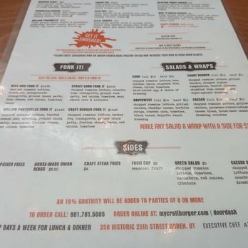 Warrens Craft Burger - Menu Extras - American Near Me - Ogden, Utah