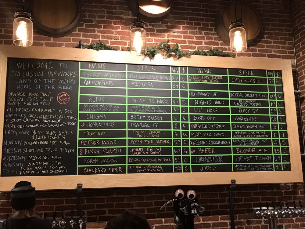 COLLUSION TAP WORKS 69 Photos & 43 Reviews Breweries 105 S Howard