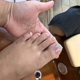 Pedicure from JUKY & flowers by TIN!!!! Love when they do my toes!! Best place to get your toes done Pedicure from JUKY & flowers by TIN!!!! Love when they do my toes!! Best place to get your toes done