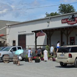 Railhouse Brewery - NC Foodie Tour entering Railhouse Brewery. Taken during Peach Week 2025.