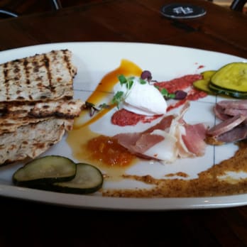 Cured - Charcuterie with pork butter, jalapeño pork sausage and pork loin - Cocktail Bars Near Me - San Antonio, Texas