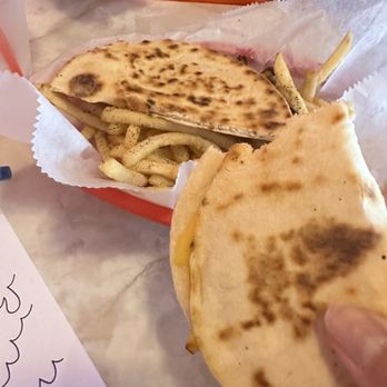 Chuy's - Kids cheese quesadilla w/ fries. (The fries btw are bomb). - Mexican Near Me - Dallas, Texas