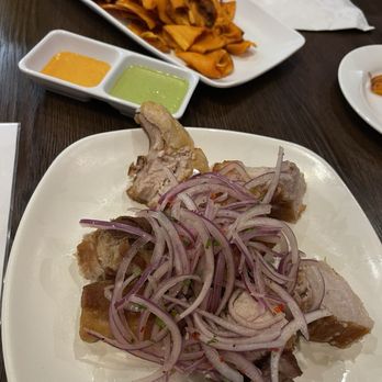 Higo Peru - Chicharrón with Camote Frito - Peruvian Near Me - Rowland Heights, California