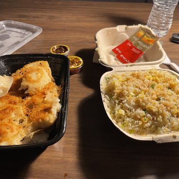 Dumpling Master - Pork and Cabbage Potstickers and Fried Rice with Egg - Noodles Near Me - Rancho Cucamonga, California