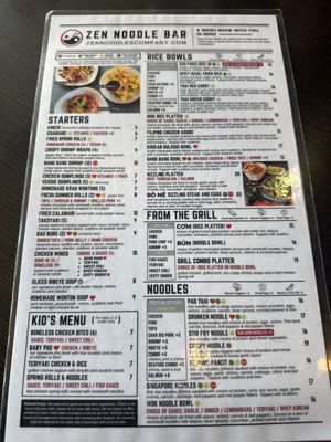 Menu photo 2 ZEN Noodle Bar TEMPLE TERR, FL Menu photo 2 ZEN Noodle Bar TEMPLE TERR, FL