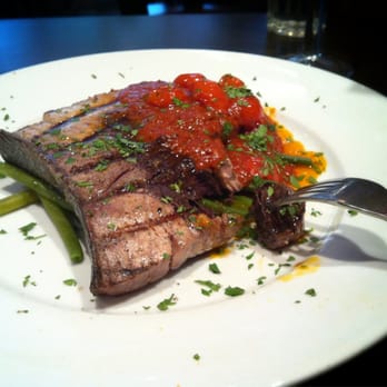 Cafe Mode - This tuna steak was rather  good the cherry tomato sauce did wonders for it. - Cafes Near Me - London, XGL