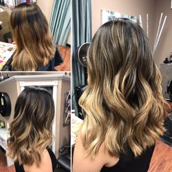 Carolyns Hair Design - My new client felt her existing color was too warm. I did a color correction with balayage to brighten and cancel out brassy tones