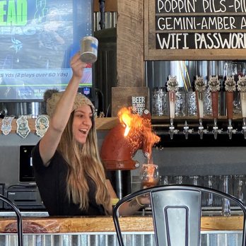 Initiative Brewing - Watching the bartender make a Spanish Coffee. It was an impressive show so I decided to order one for myself! - Brewpubs Near Me - Redmond, Oregon