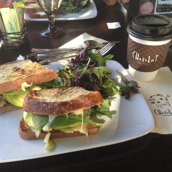 Chocolate SD - Pear, spinach, and cheese panini and yummy spice chai tea - Coffee & Tea Near Me - San Diego, California Chocolate SD - Pear, spinach, and cheese panini and yummy spice chai tea - Coffee & Tea Near Me - San Diego, California