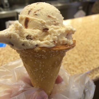 Graeter's Ice Cream - Peanut butter chip on a pretzel cone. - Ice Cream & Frozen Yogurt Near Me - Cincinnati, Ohio Graeter's Ice Cream - Peanut butter chip on a pretzel cone. - Ice Cream & Frozen Yogurt Near Me - Cincinnati, Ohio