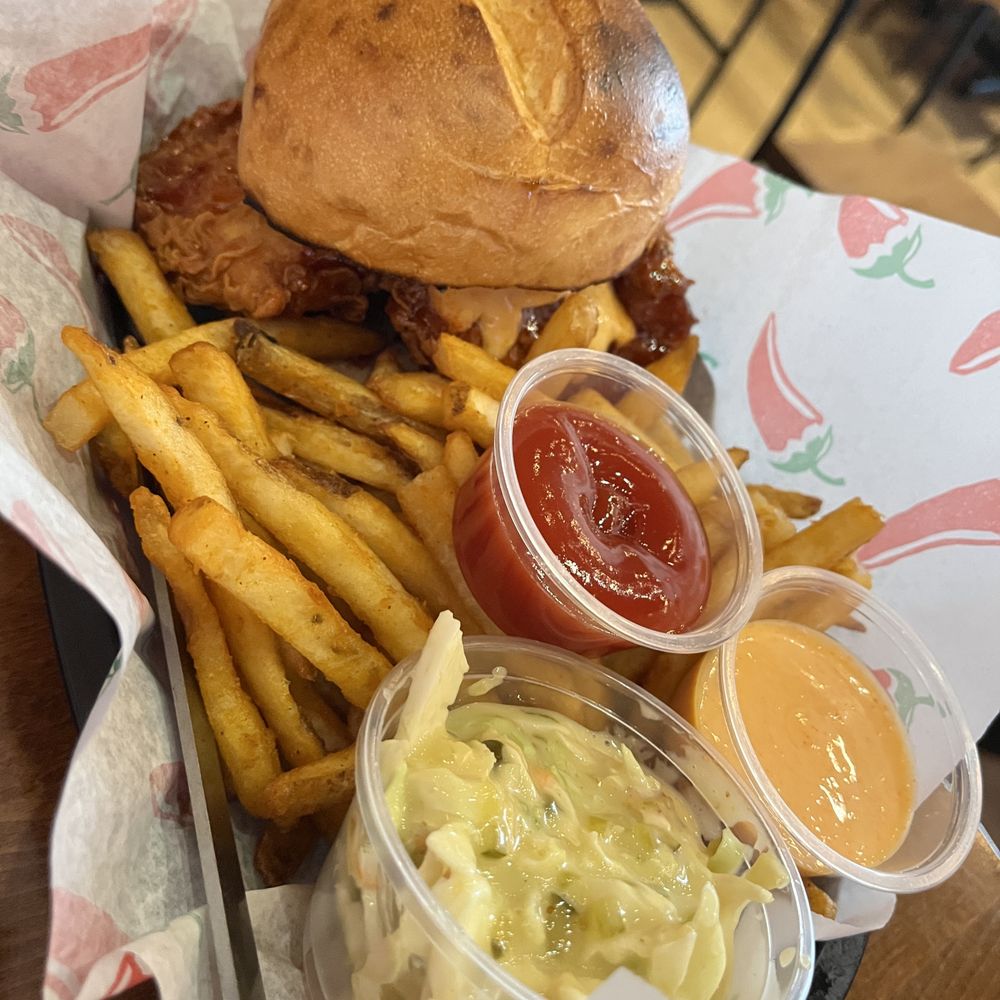 Mono Mono Korean Fried Chicken - Gochujang Chicken Sandwich - Korean Near Me - Denver, Colorado Mono Mono Korean Fried Chicken - Gochujang Chicken Sandwich - Korean Near Me - Denver, Colorado