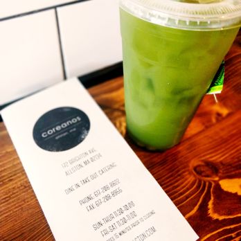 Coreanos Allston - Unsweetened Macha Green Tea! Fresh! - Korean Near Me - Allston, Massachusetts Coreanos Allston - Unsweetened Macha Green Tea! Fresh! - Korean Near Me - Allston, Massachusetts
