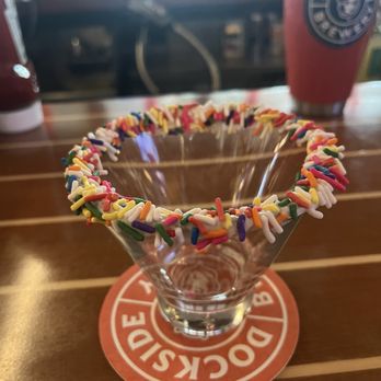 Dockside Brewery - Sugar cookie martini glass prepped - Breweries Near Me - Milford, Connecticut Dockside Brewery - Sugar cookie martini glass prepped - Breweries Near Me - Milford, Connecticut