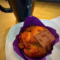 Sainsbury's Cafe - Wake up caffeine and sugar needed, filter coffee & salted caramel muffin.