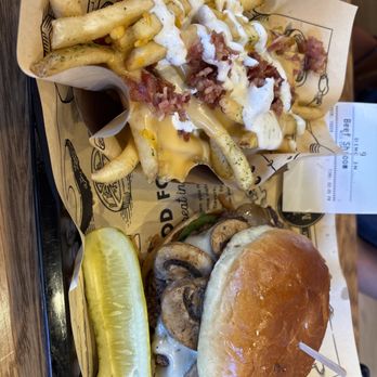 The Melt - loaded fries and mushroom burger - New American Near Me - Irvine, California The Melt - loaded fries and mushroom burger - New American Near Me - Irvine, California