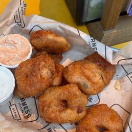 Salt and vinegar fried pickles