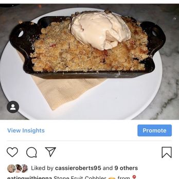 FIG Restaurant - Stone Fruit Cobbler - Bars Near Me - Santa Monica, California