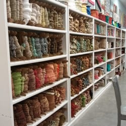 Fabric Showcase - Wall of fringe, tassels, rick rack and cording. Love!