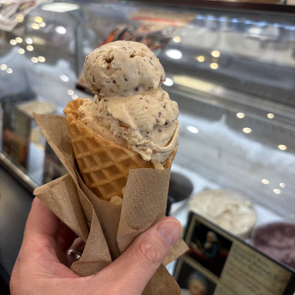 Brooker's Founding Flavors - Waffle cone w/ 1 scoop (that's really about 1.5 or 2 scoops) - Ice Cream & Frozen Yogurt Near Me - Chandler, Arizona
