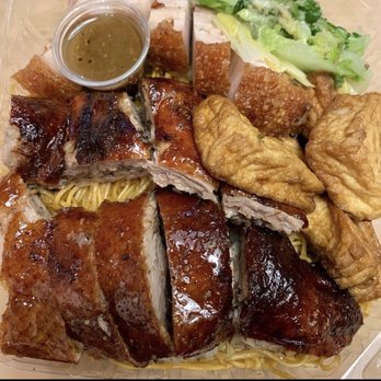 Do Eat Restaurant - Three Meat Items on Rice (roast duck, roast pork, tofu) - Chinese Near Me - San Francisco, California