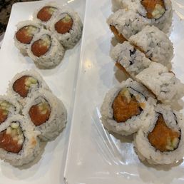 Spicy Tuna Roll & Spicy Salmon Roll Spicy Tuna Roll & Spicy Salmon Roll
