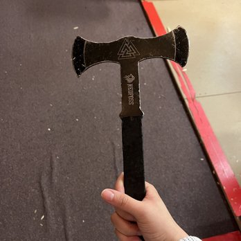 Splittin Wood - Small axe (came in set of 3) - Axe Throwing Near Me - Lewiston, Maine Splittin Wood - Small axe (came in set of 3) - Axe Throwing Near Me - Lewiston, Maine
