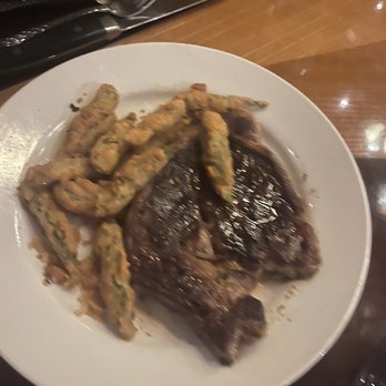 LongHorn Steakhouse - Ribeye with fried okra - Steakhouses Near Me - Georgetown, Texas LongHorn Steakhouse - Ribeye with fried okra - Steakhouses Near Me - Georgetown, Texas