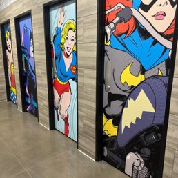 Best women's bathroom EVER!  Private stalls! Very clean.  Well stocked.