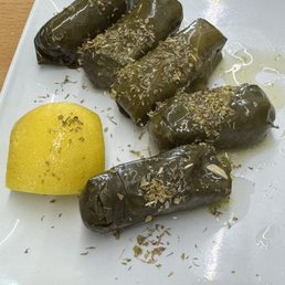 Grape leaves stuffed with rice