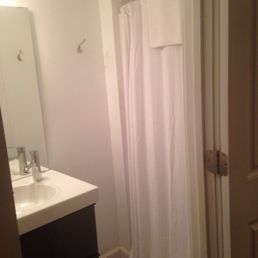 Cute private bathroom with amenities.