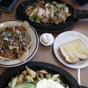 Denny's - We added a half nacho to our lovely skillets. - Diners Near Me - Lancaster, California