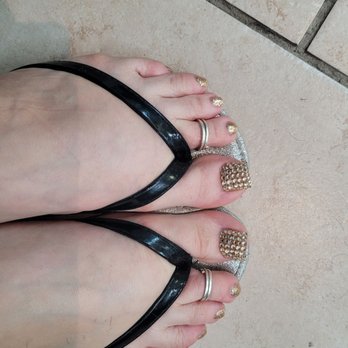 Noey's Nails and beauty - Pedicure with Gems - Hair Salons Near Me - Niagara Falls, New York Noey's Nails and beauty - Pedicure with Gems - Hair Salons Near Me - Niagara Falls, New York