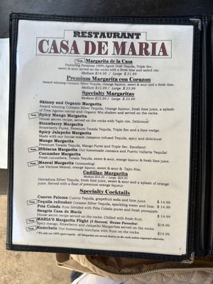 Menu photo 1 Casa de Maria San Diego, CA Menu photo 1 Casa de Maria San Diego, CA